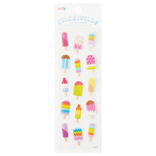 OOLY Stickiville Stickers - Skinny - Ice Pops - Laadlee