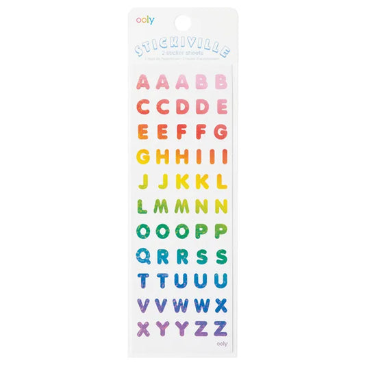 OOLY Stickiville Stickers - Skinny - Rainbow Letters - Laadlee