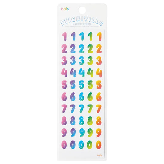 OOLY Stickiville Stickers - Skinny - Rainbow Numbers - Laadlee