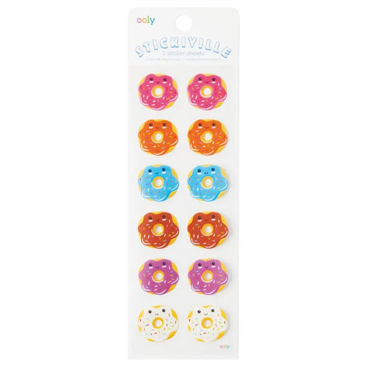OOLY Stickiville Stickers - Skinny - Happy Donuts - Laadlee