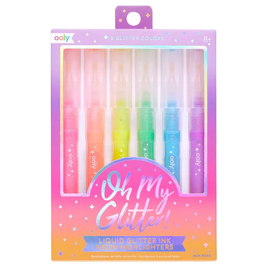 OOLY Oh My Glitter! Highlighters - Set of 6 - Laadlee