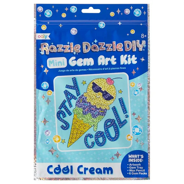 OOLY Razzle Dazzle Mini Gem Art Kit - Cool Cream - Laadlee