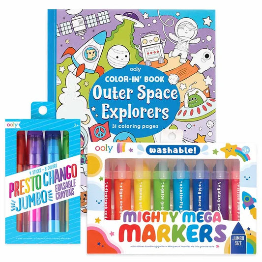 OOLY Giftables - Mighty Mega Space Coloring Pack - Laadlee