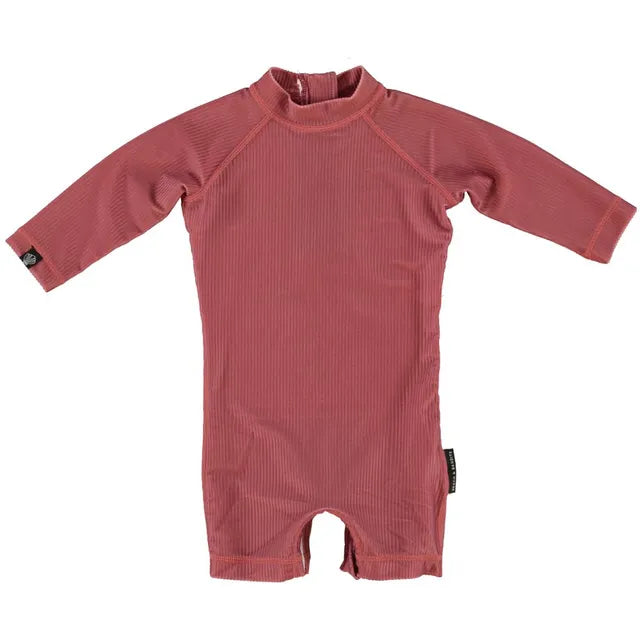 Beach & Bandits Garnet Ribbed Baby Swimsuit - Laadlee