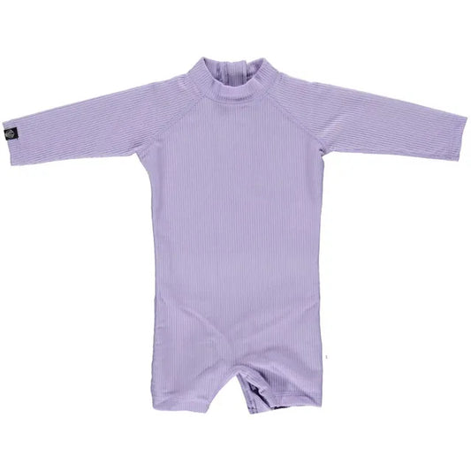 Beach & Bandits Lavender Ribbed Baby Swimsuit - Laadlee