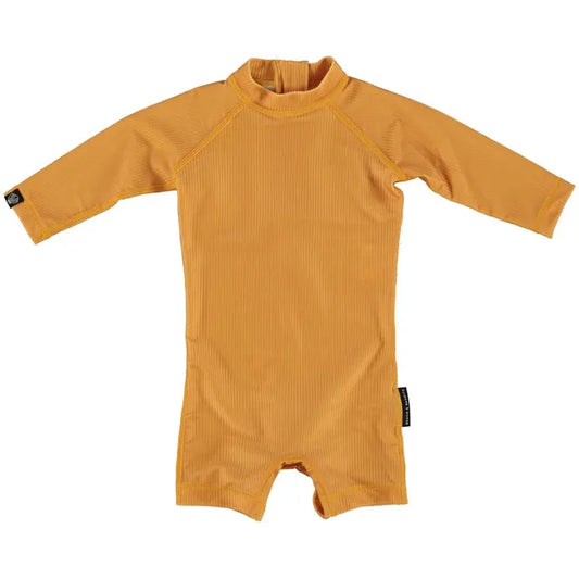 Beach & Bandits Golden Ribbed Baby Swimsuit - Laadlee