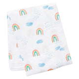 Lulujo Muslin Swaddle - Rainbow Sky - Laadlee