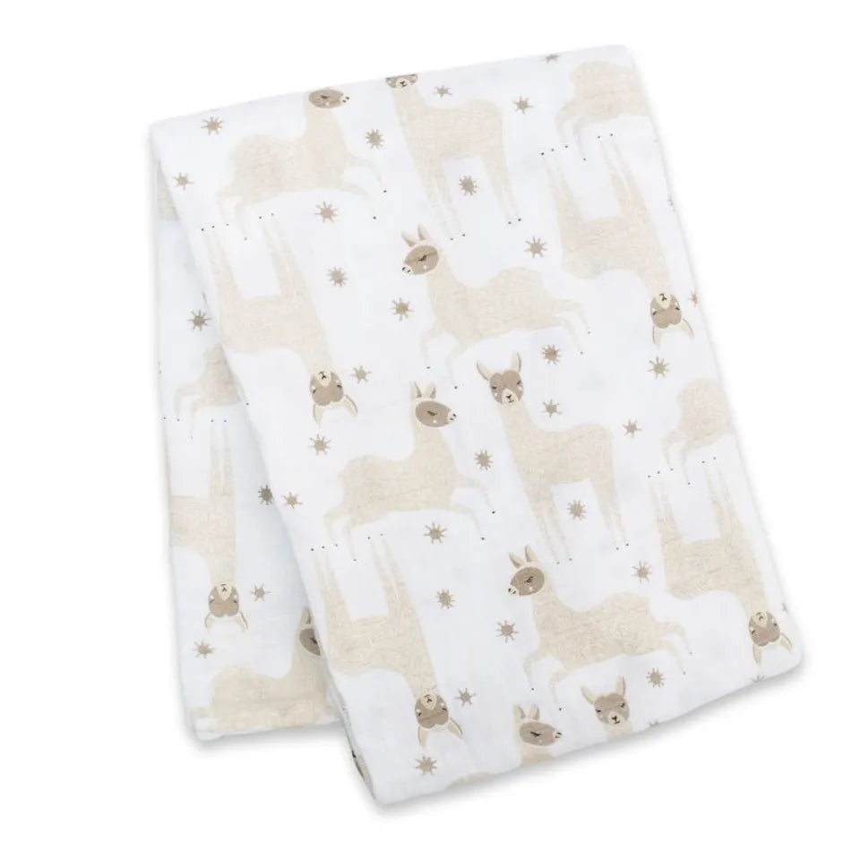 Lulujo Muslin Swaddle - Modern Lama - Laadlee