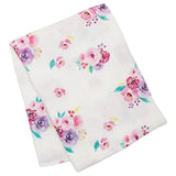 Lulujo Hello World Set (Bamboo Hat + Swaddle blanket) - Posies - Laadlee