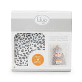 Lulujo Hello World Set (Bamboo Hat + Swaddle blanket) - Cheetah - Laadlee