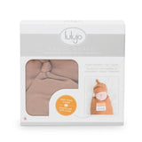 Lulujo Hello World Set (Bamboo Hat + Swaddle blanket) - Tan - Laadlee