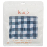 Lulujo Muslin Change Pad Cover (80cm x 40cm) - Navy Gingham - Laadlee