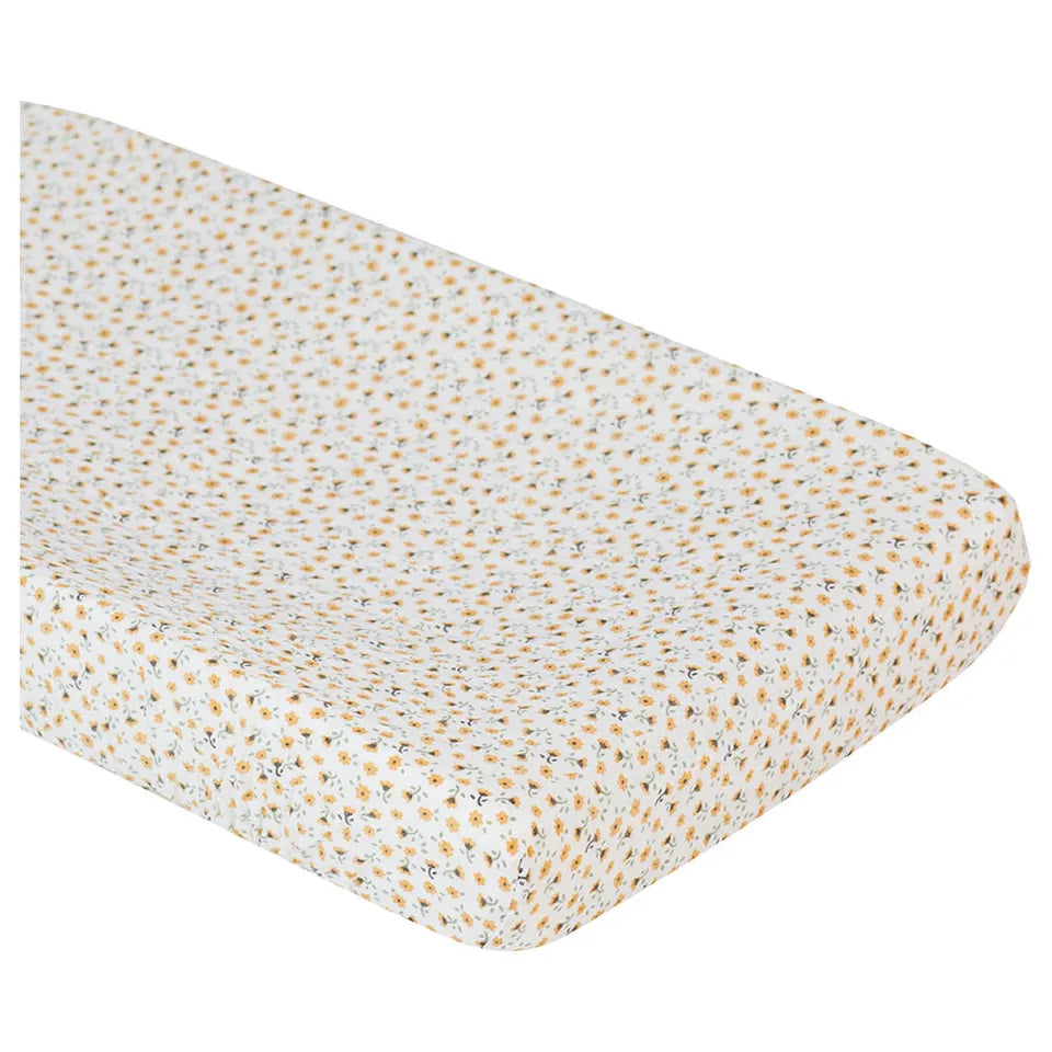 Lulujo Muslin Change Pad Cover (80cm x 40cm)- Vintage Floral - Laadlee