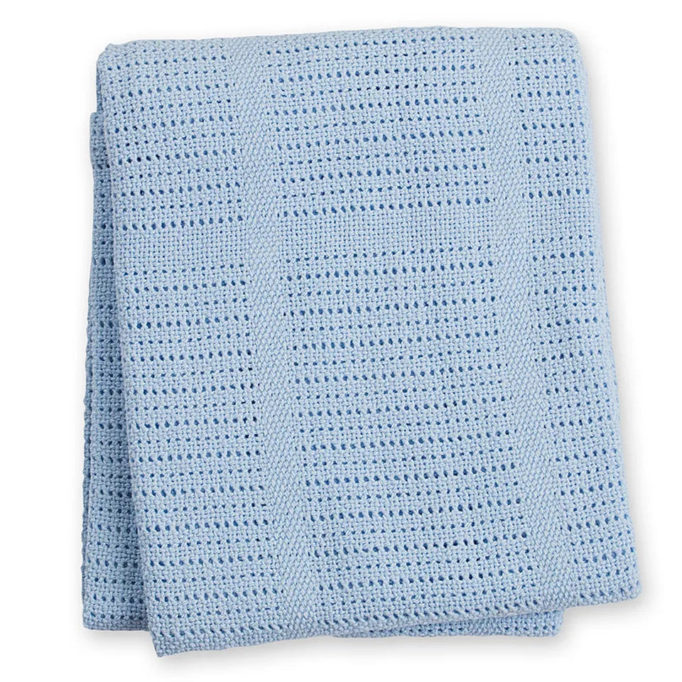 Lulujo Cellular Blanket - Blue - Laadlee
