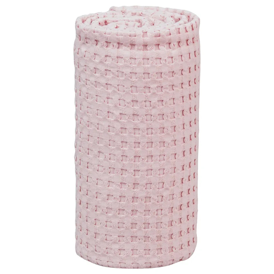 Lulujo Waffle Blanket (100cm x 80cm) - Ballet Slipper - Laadlee