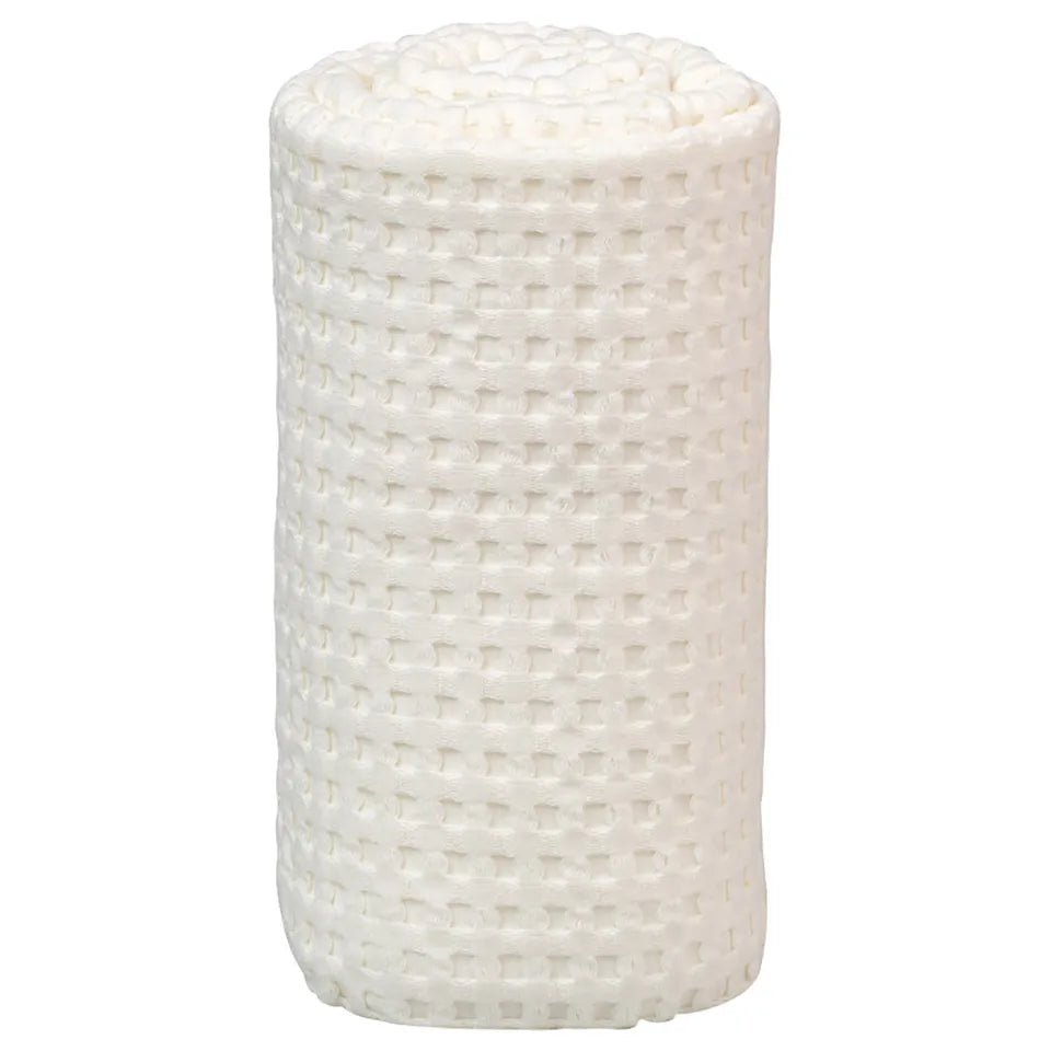 Lulujo Waffle Blanket (100cm x 80cm) - Cream Vanilla - Laadlee