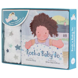 Lulujo Cotton Swaddle & Book GIFT SET - Rock-A-Baby-Jo - Laadlee