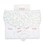 Lulujo Baby Hooded Towel - Greenery - Laadlee
