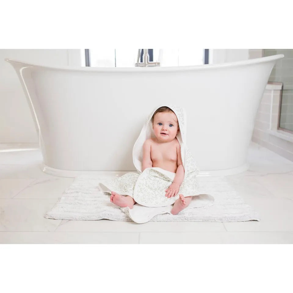 Lulujo Baby Hooded Towel - Greenery - Laadlee