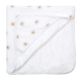 Lulujo Baby Hooded Towel - Daisies - Laadlee