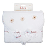 Lulujo Baby Hooded Towel - Daisies - Laadlee