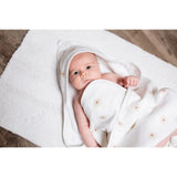 Lulujo Baby Hooded Towel - Daisies - Laadlee