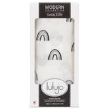 Lulujo Bamboo Swaddle - Black Rainbow - Laadlee