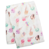 Lulujo 3-Pack Bamboo Muslin Swaddle Blankets - Pretty Pink - Laadlee
