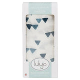 Lulujo Bamboo Swaddle - Navy Triangles - Laadlee