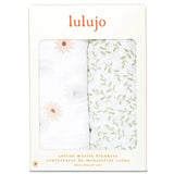 Lulujo 2-pack Cotton Swaddles - Daisy / Greenery - Laadlee