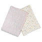 Lulujo 2-pack Cotton Swaddles - Vintage Floral / Dragonfly - Laadlee