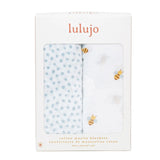 Lulujo 2-pack Cotton Swaddles - Bees & Dots - Laadlee