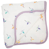 Lulujo Bamboo Crib Quilt - Hummingbirds - Laadlee