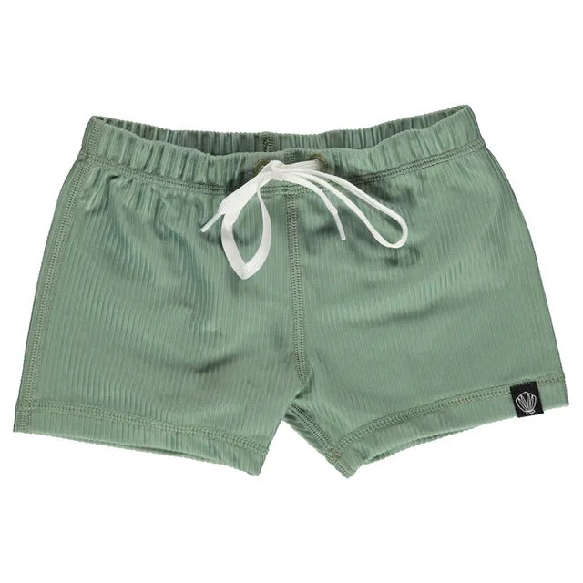Beach & Bandits Basil Ribbed Baby Swimshort - Laadlee