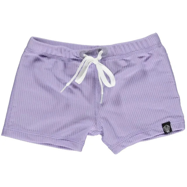 Beach & Bandits Lavender Ribbed Baby Swimshort - Laadlee