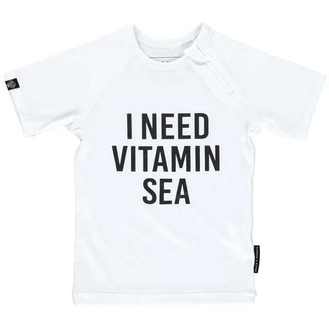 Beach & Bandits Vitamin Sea Baby Tee - White - Laadlee