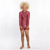 Beach & Bandits Garnet Ribbed Baby Tee - Long Sleeve - Laadlee