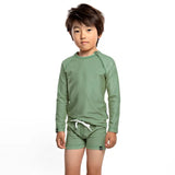 Beach & Bandits Basil Ribbed Long Sleeve Baby Tee - Laadlee