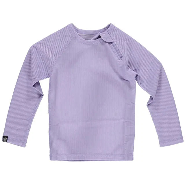 Beach & Bandits Lavender Ribbed Tee - Long Sleeve - Laadlee