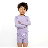 Beach & Bandits Lavender Ribbed Baby Tee - Long Sleeve - Laadlee