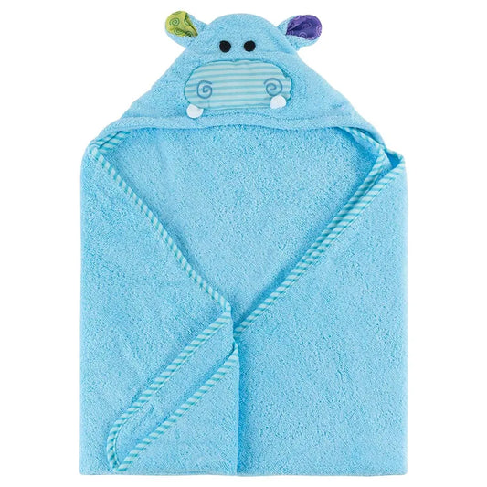 Zoocchini Baby Hooded Towel - Henry the Hippo - Laadlee