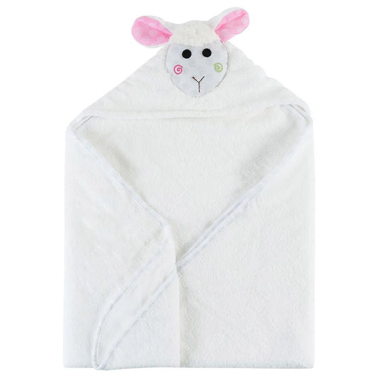 Zoocchini Baby Hooded Towel - Lola the Lamb - Laadlee