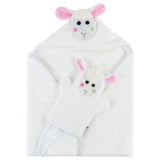 Zoocchini Baby Hooded Towel - Lola the Lamb - Laadlee