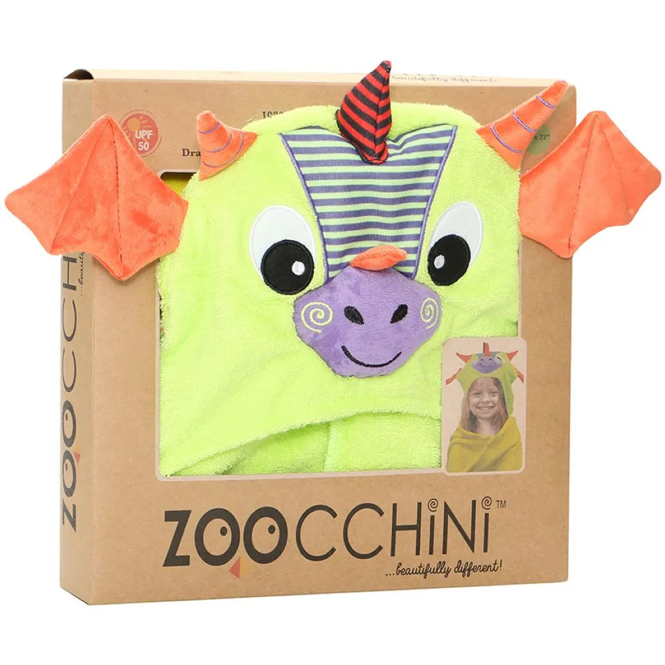 Zoocchini Hooded Towel - Dragon - Laadlee