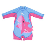 Zoocchini One Piece Surf Suit - Pink Shark - Laadlee