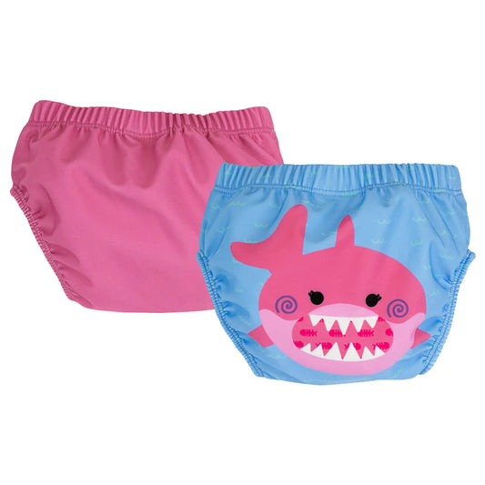 Zoocchini Reusable Cloth Pocket Diapers with 2 Inserts - Shark - Laadlee