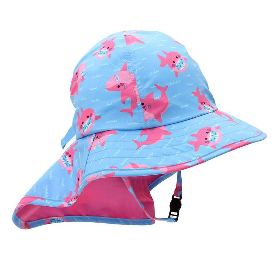 Zoocchini UPF50+ Cape Sunhat - Sophie the Shark - Laadlee