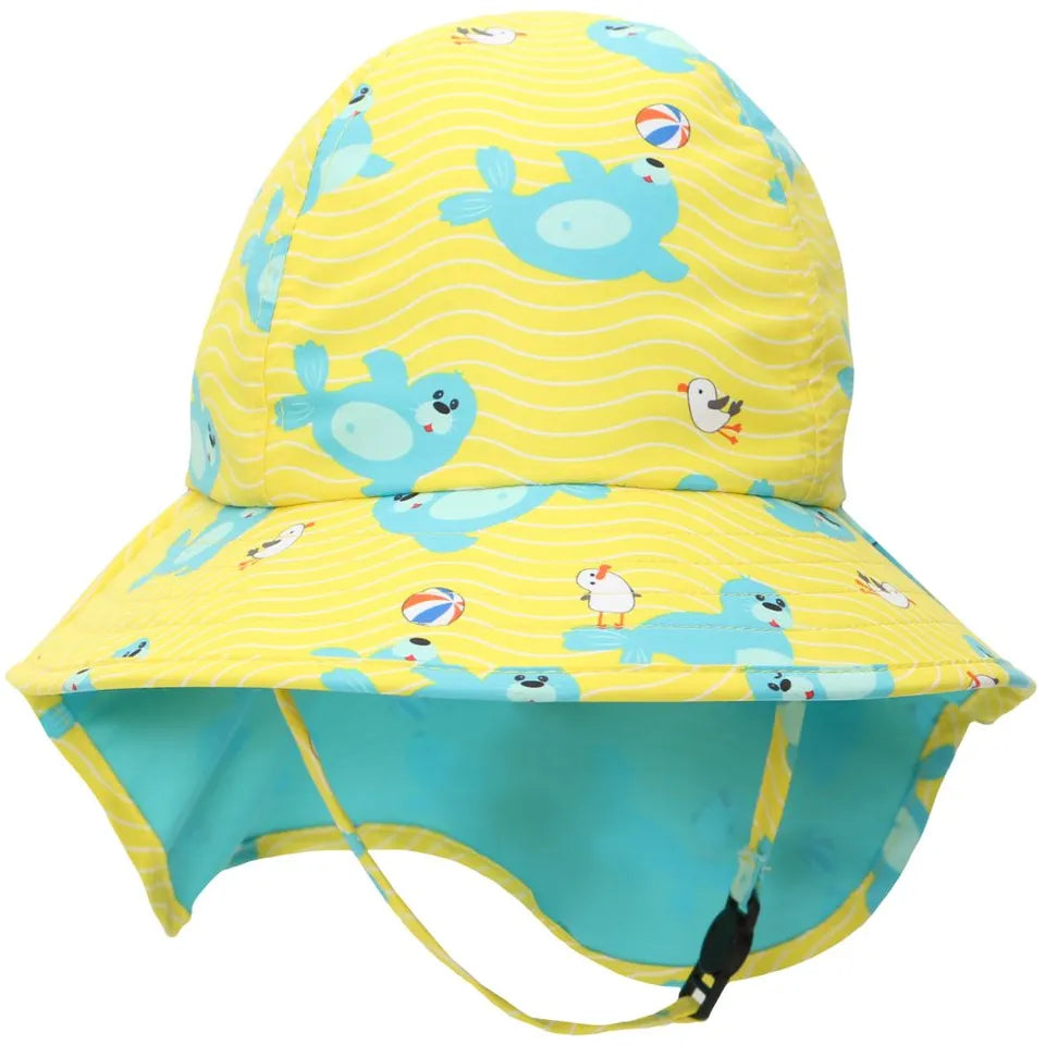 Zoocchini UPF50+ Cape Sunhat - Seal - Laadlee