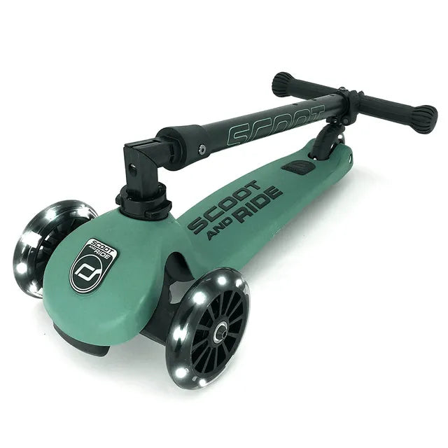 Scoot & Ride Highwaykick 3 LED - Forest - Laadlee