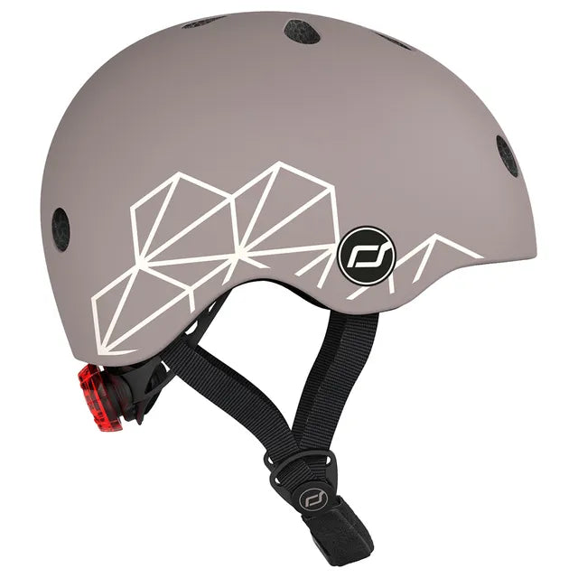 Scoot & Ride Baby Helmet XXS-S - Brown Lines - Laadlee